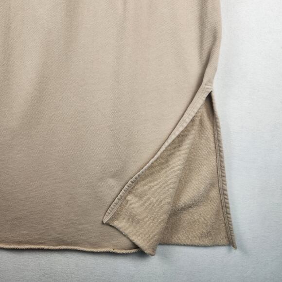 Eileen Fisher Organic Cotton French Terry A-Line Skirt Women’s XL Tan Stretch - Picture 6 of 13